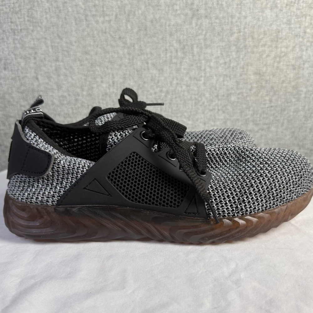 Indestructible Ryder Grey Black White Flexible Steel Toe‎ Shoes Men's 43/9-9.5